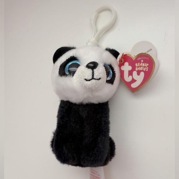 3” Ty Mini Baboo Panda Bear Plush Keychain - Picture 7 of 9